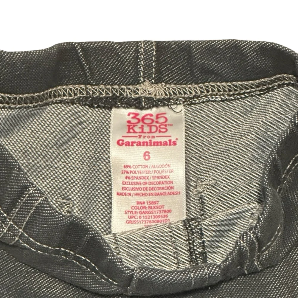 365 Kids From Garanimals Denim Shorts Size 6 Rolled Hem Pull On Dark Wash